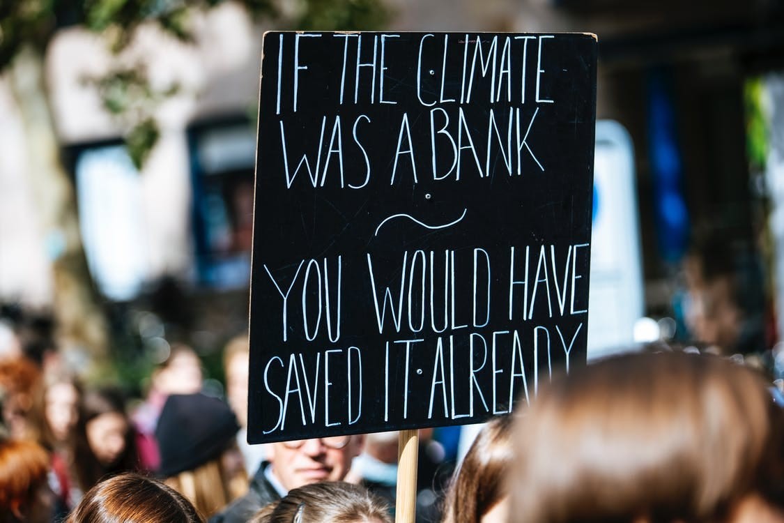 The US banking industry’s investments are responsible for nearly 2 billion metric tons of carbon dioxide emissions in 2020. Be your own bank for the sake of the planet, use bitcoin. Photo credit: Markus Spiske.